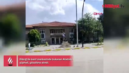 Yer: Elâzığ! Atatürk heykeline taşlı saldırı