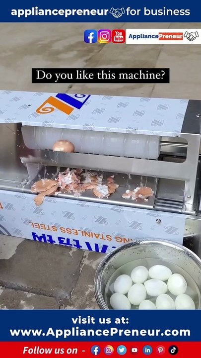 Innovating Boiled Egg Peeling Machine #machine The Innovating Boiled Egg Peeling Machine boasts a sleek and modern design, incorporating advanced technology to ensure a seamless peeling process. With its intuitive