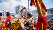 Fans schon im Final-Modus: Spanische Party in Berlin