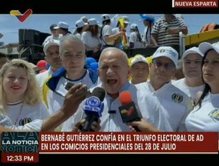 S/G Nacional de Acción Democrática Bernabé Gutiérrez confía en el triunfo electoral del próximo 28-J