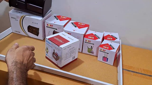 Unboxing and Review of Wooden Pen Holder,Desktop Storage Compartment Office Stationery Storage Chair Wooden Pen Holder Multifunctional Storage Box