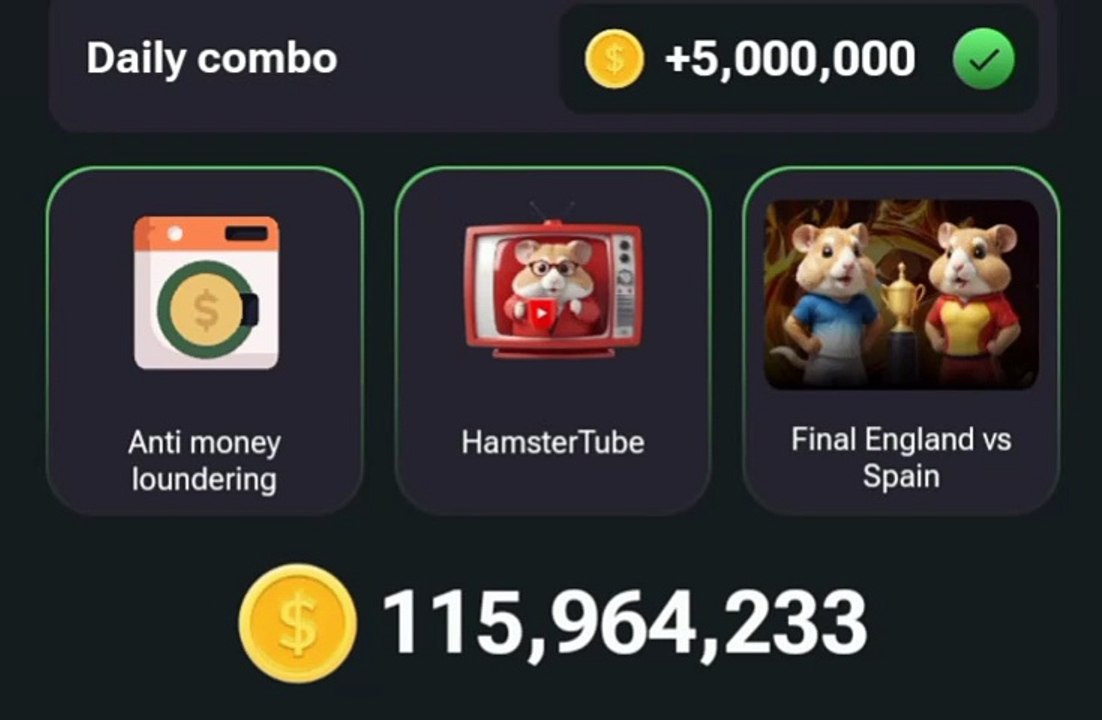 Daily hamster kombat combo codes today 14 July 24/YouTube channel