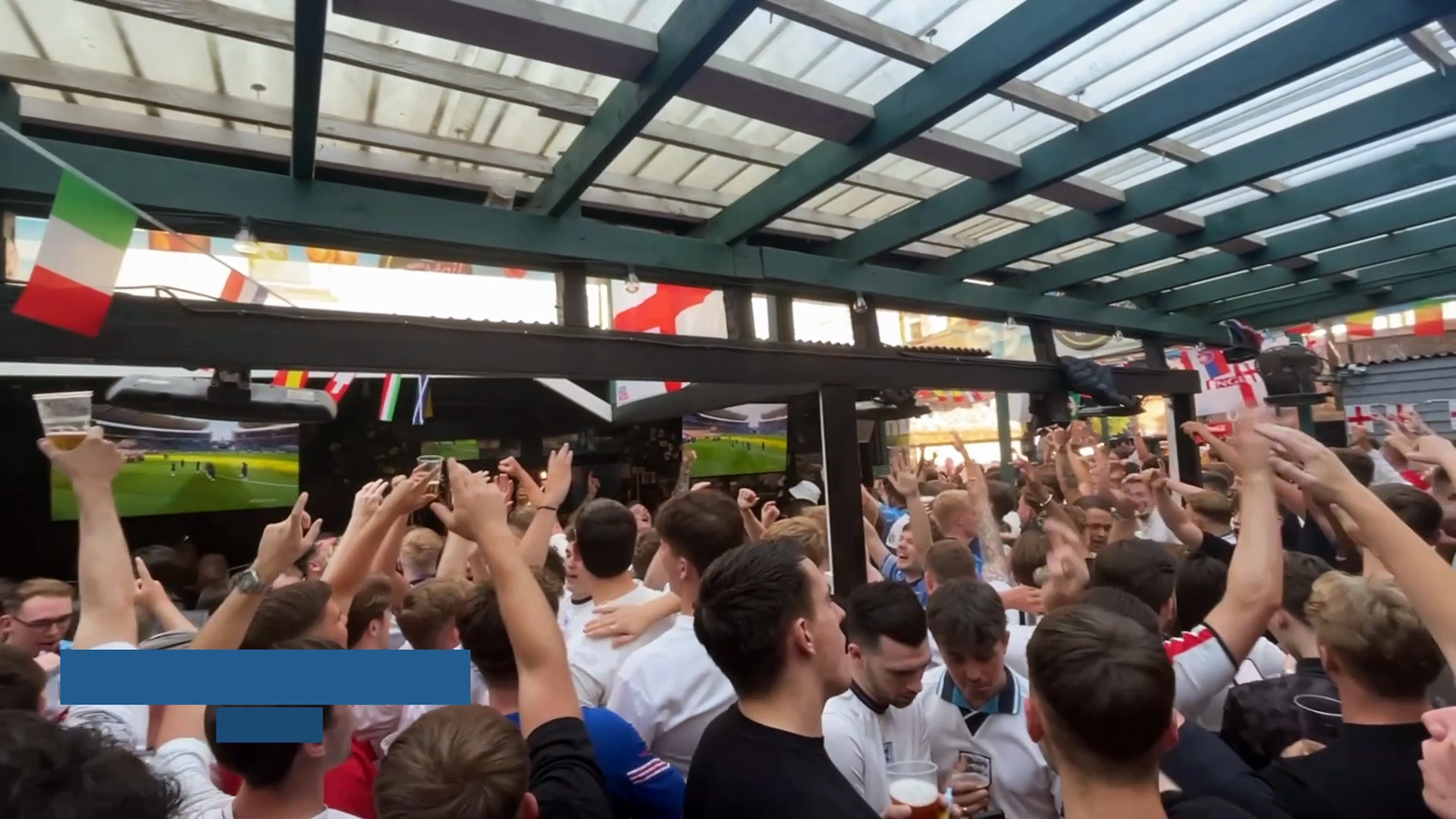 England fans sing Sweet Caroline at The Ashes sports bar in Maidstone