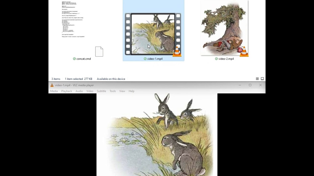 How to join video files in a semi-automated way