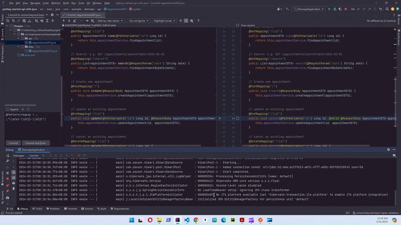 Spring REST API: PathVariable, RequestParam, RequestBody and Input Validation