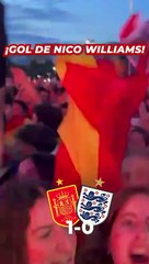 Reacción al gol de Nico Williams