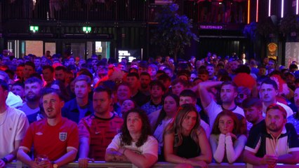 England fans react to Spain taking 1-0 Euro24 final lead