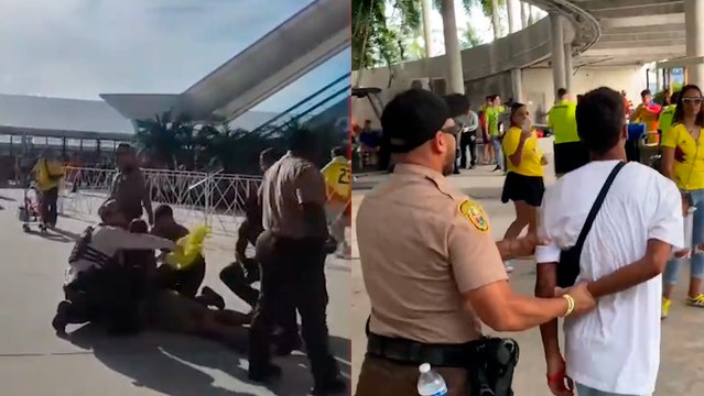 Se retrasa la gran final de la Copa América entre Colombia y Argentina por fuertes peleas a las afueras del Hard Rock Stadium