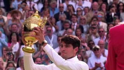 Download Video: Alcaraz blows away Djokovic to win back-to-back Wimbledon titles