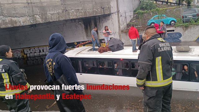 Lluvias provocan fuertes inundaciones en Tlalnepantla y Ecatepec