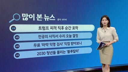 [지금e뉴스] 트럼프 피습 / 마약 익명 검사 / 70대 취업자 / YTN