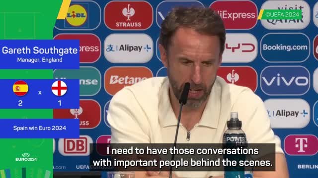 Southgate talks England future after Euro 2024 final defeat