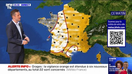 Des conditions pluvieuses avec un ciel gris sur la moitié du pays, 22 départements sont placés en vigilance orange