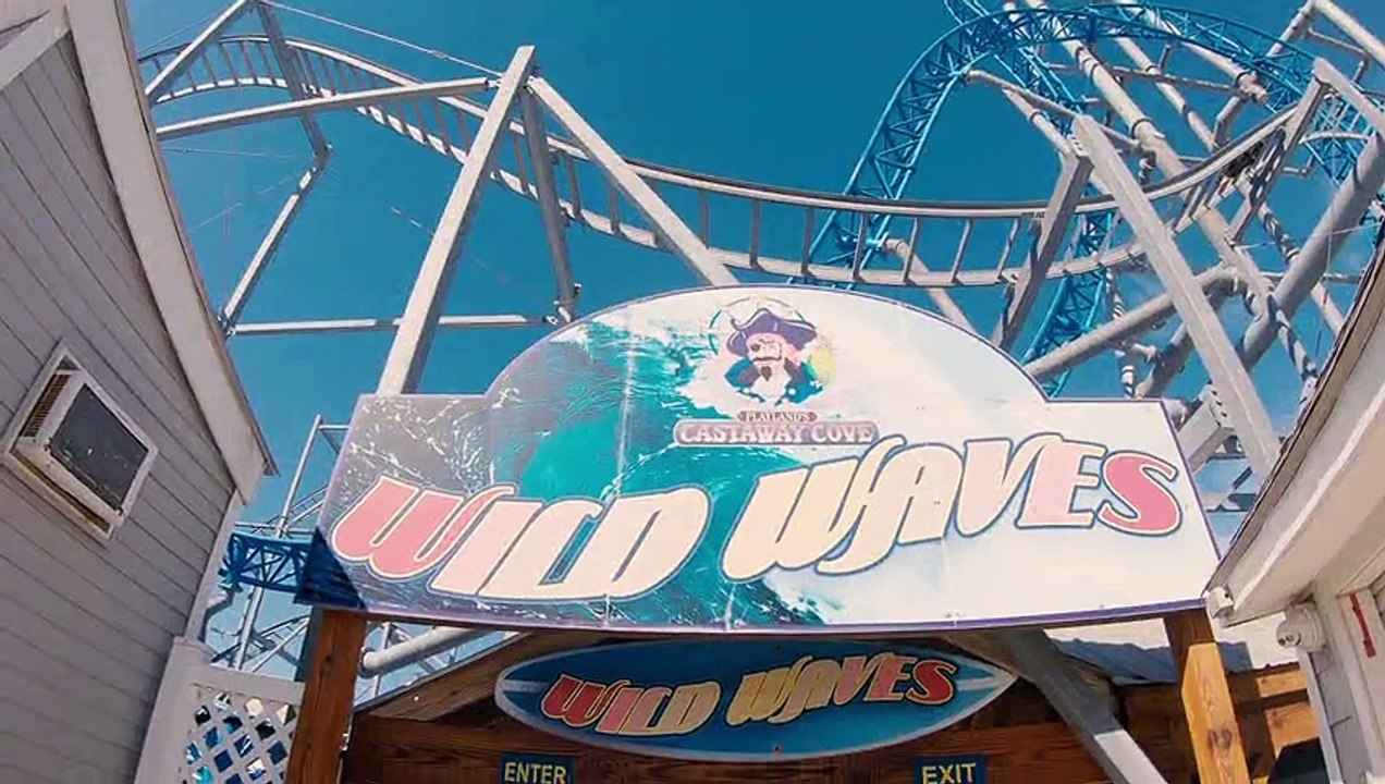 Front Row POV of Wild Waves Roller Coaster in Ocean City, NJ / Playland's Castaway Cove Park