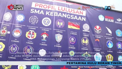 Mendag Zulkifli Hasan Resmikan Jokowi Learning Centre (JLC) di SMA Kebangsaan, Lampung