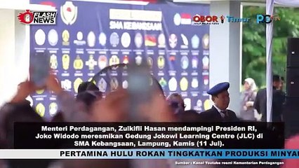 MENDAG ZULKIFLI HASAN RESMIKAN JOKOWI LEARNING CENTRE (JLC) DI SMA KEBANGSAAN, LAMPUNG