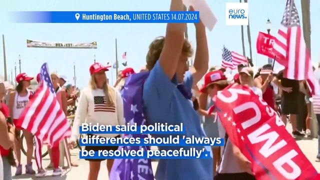 Biden urges Americans to shun political violence day after Trump assassination attempt
