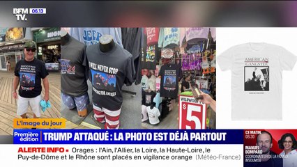 T-shirt, porte-clé, casquette... La photo de la tentative d'assassinat contre Donald Trump inspire déjà des produits dérivés