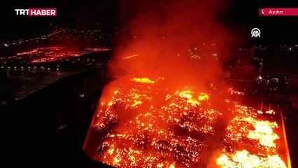 Aydın'da kağıt fabrikasındaki yangın işletmenin ikinci kısmına sıçradı