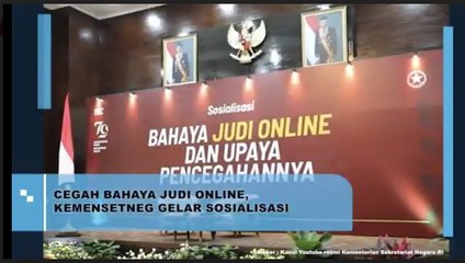 Cegah Bahaya Judi Online, Kemensetneg Gelar Sosialisasi