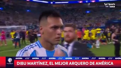 Lautaro Martínez recibió el premio al máximo goleador de la copa con seis goles, quedándose así con el botín de oro