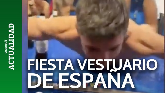 La fiesta en el vestuario de España enseñada por los jugadores en Instagram