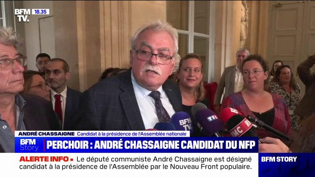 J'ai le soucis d'assurer une présidence fidèle aux quatre groupes du NFP : le député communiste André Chassaigne désigné candidat du NFP au perchoir