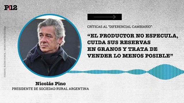 Pino, de la SRA, criticó el diferencial cambiario: “El productor no especula, cuida sus reservas en granos y trata de vender lo menos posible”
