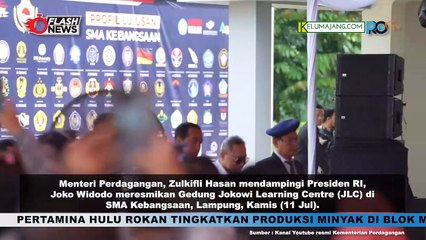 MENDAG Zulkifli Hasan Resmikan Jokowi Learning Center 'JLC' di  SMA Kebangsaan Lampung