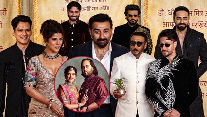 Star-Studded Aashirwad Ceremony: Sunny Deol, Jackie Shroff, Ayushmann & Others Arrives To Shower Blessings On Anant-Radhika