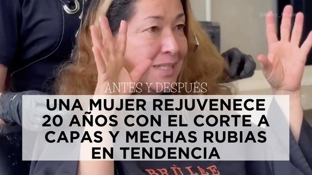 Antes y después: una mujer rejuvenece 20 años con el corte a capas y mechas rubias en tendencia