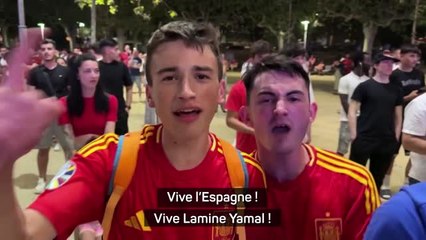 Espagne - Les fans de la Roja en folie à Mataró, ville où a grandi la pépite Yamal