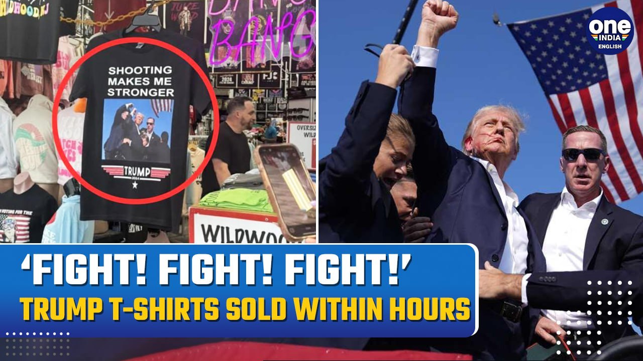Trump Kill Bid: Donald Trump’s Iconic Fist-waving Photo On Souvenir T-Shirts Go On Sale In China