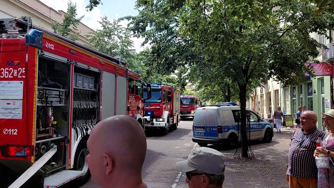 Pożar kamienicy przy ulicy 3 Maja we Włocławku