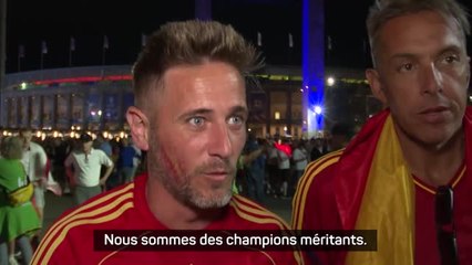 Espagne - Les fans ravis à la sortie de l'Olympiastadion : "Nous sommes des champions méritants"