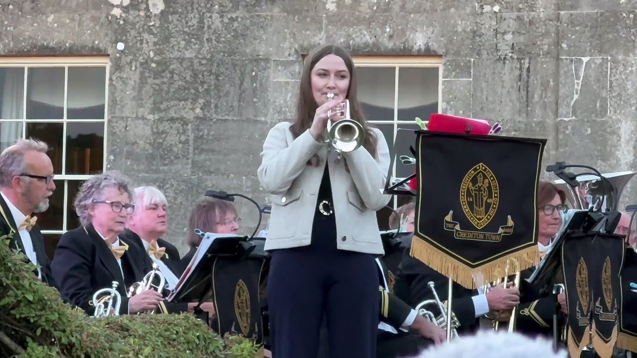Guest soloist Megan Newbery and Crediton Town Band at Crediton Proms, video Alan Quick IMG_7169