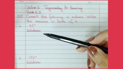 Trigonometry: Angles Measured in Radians
