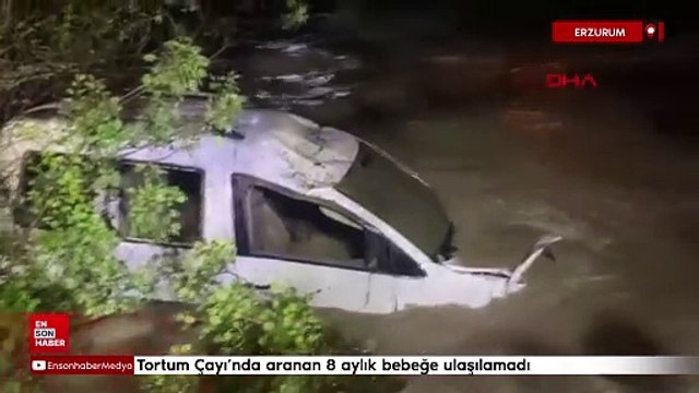 Erzurum'da tortum Çayı'nda aranan 8 aylık bebeğe ulaşılamadı