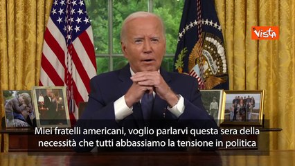 Biden: "Dopo attentato a Trump necessario abbassare tensione politica"