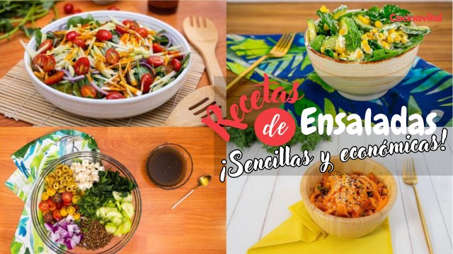 4 deliciosas recetas de ensaladas sencillas y económicas con $60 pesos