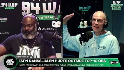 ESPN Ranks Jalen Hurts Outside Their Top-10 NFL Quarterbacks | WIP Midday Show