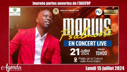 Agenda de la semaine du 15 Juillet 2024