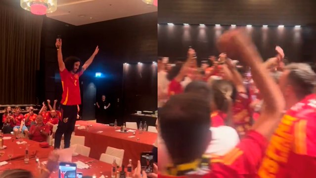 Cucurella causa locura en redes sociales celebrando el título de la Eurocopa cantando su canción viral de TikTok