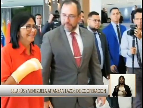Vicepdta. Delcy Rodríguez sostiene reunión y afianza lazos de cooperación con delegación de Belarús