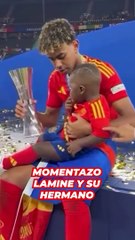 Momentazo Lamine y su hermano