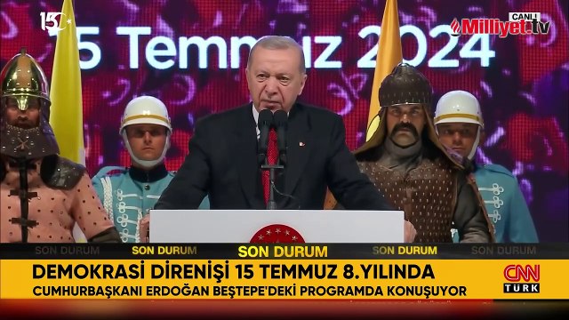 Cumhurbaşkanı Erdoğan Külliye’deki 15 Temmuz Anma Programı’nda halka hitap ediyor