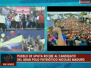 Bolivarenses salen a las calles para recibir al candidato presidencial Nicolás Maduro
