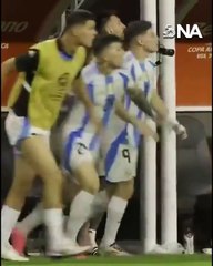 Así festejaron los jugadores de la Selección el gol de Lautaro Martínez