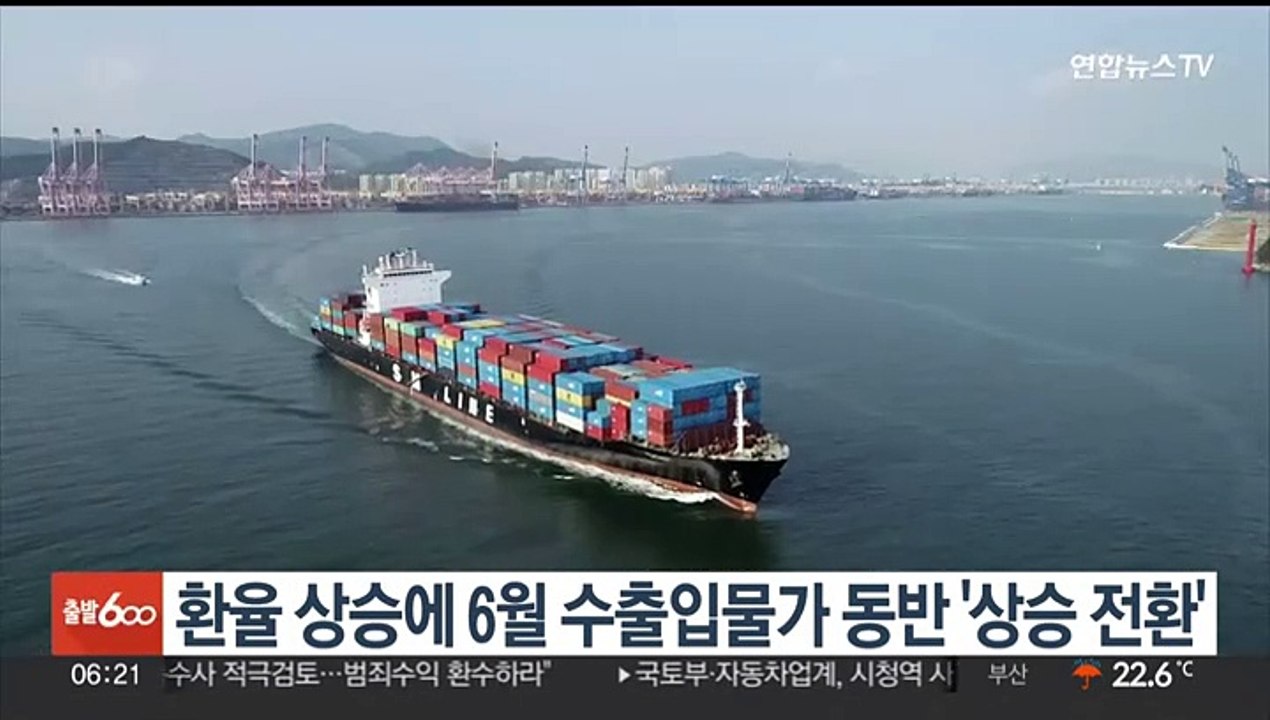 환율 상승에 6월 수출입물가 동반 '상승 전환'