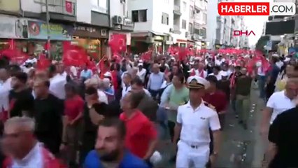 Mersin'de 15 Temmuz Demokrasi ve Milli Birlik Günü Anma Yürüyüşü düzenlendi
